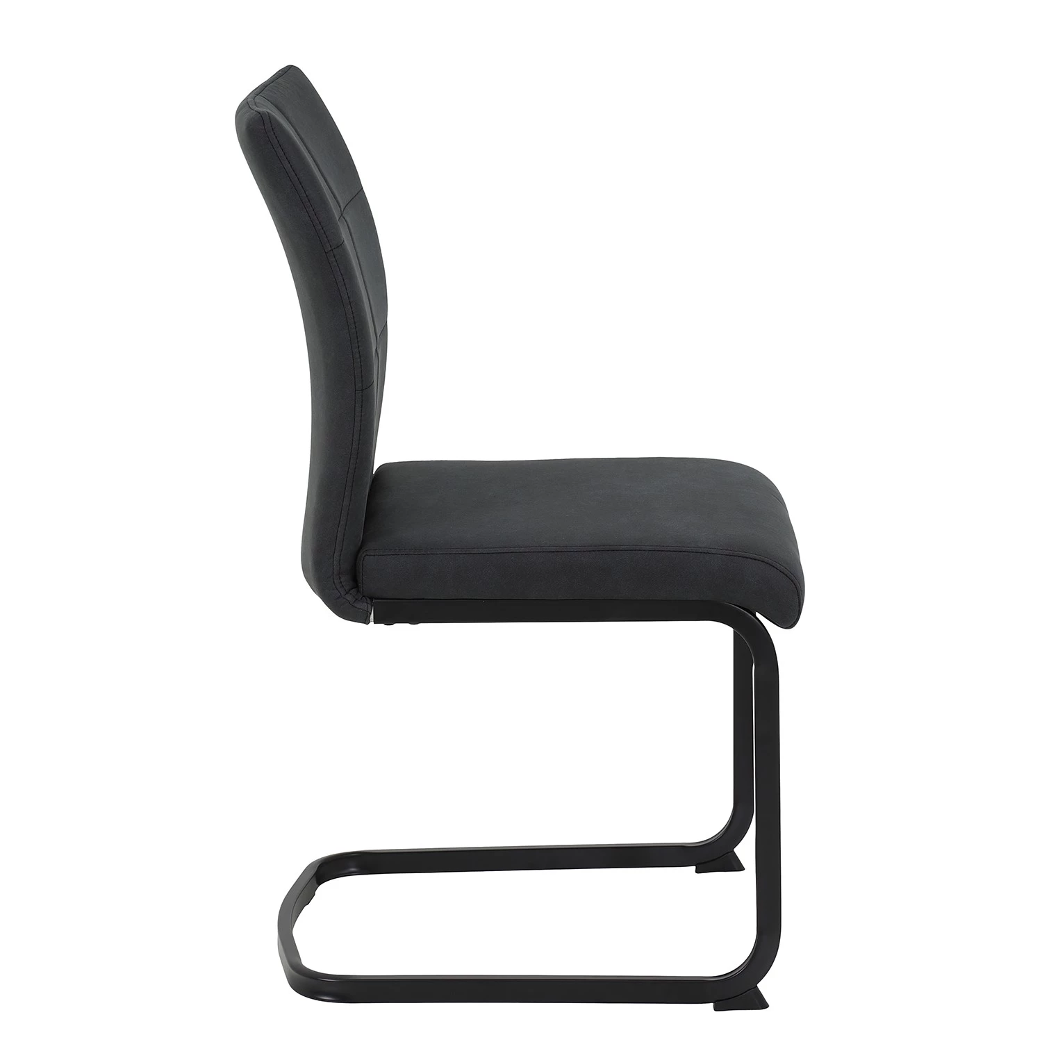 Red Living Chaises cantilever Playa (lot de 2) - Microfibre / Acier - Anthracite / Noir 3 Red Living Chaises cantilever Playa (lot de 2) - Microfibre / Acier - Anthracite / Noir – Image 3