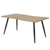 Red Living Table Savoy - Imitation chêne artisan / Noir - Largeur : 180 cm