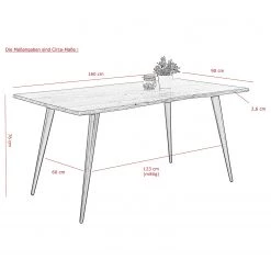 Loftscape Salle à manger Toga (5 éléments) - Microfibre / Acacia massif - Vert foncé -Meubles de salle à manger Soldes Magasin 1000343887 220407 500 SKETCH DETAILS P000000001000343887 sketch