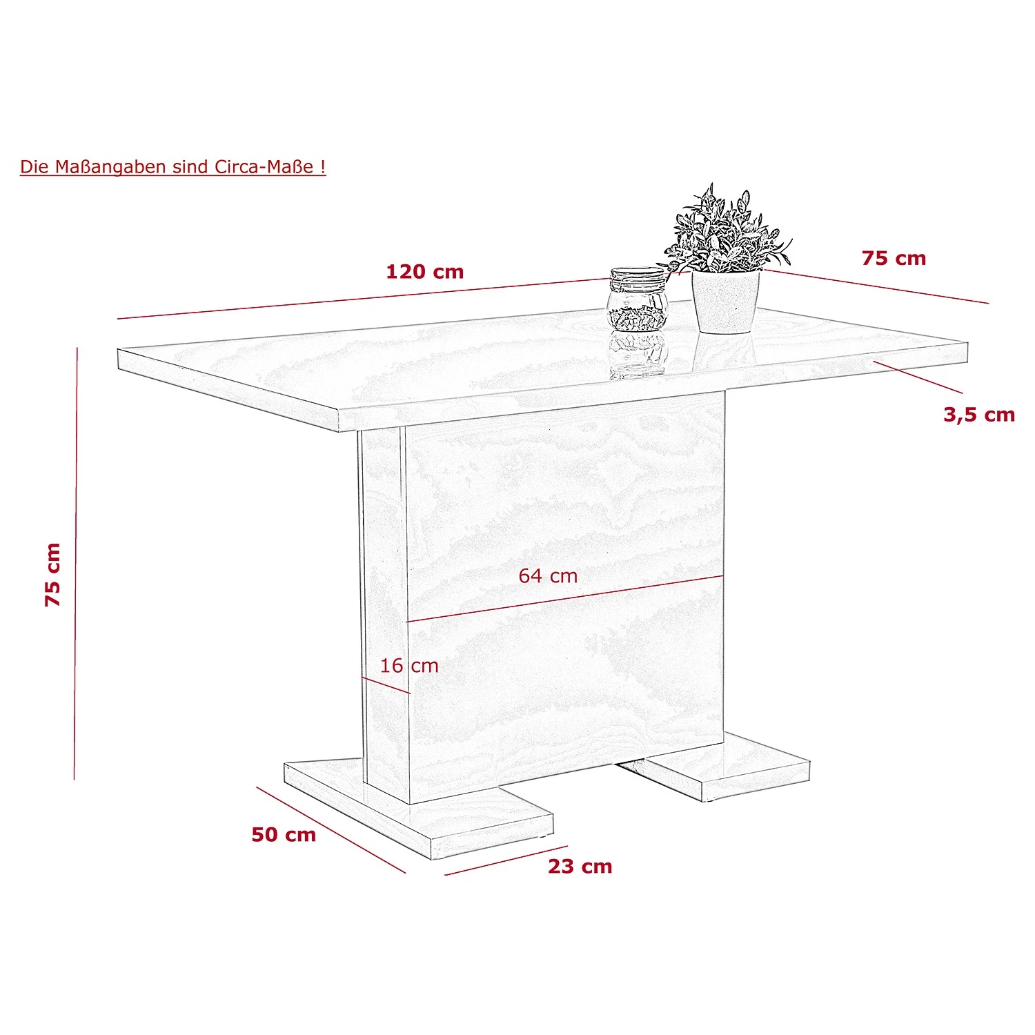 Loftscape Salle à manger Verena (7 éléments) - Marron 7 Loftscape Salle à manger Verena (7 éléments) - Marron – Image 7