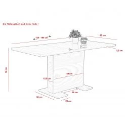 Loftscape Salle à manger Varn (4 éléments) - (Extensible) Noir / Blanc brillant -Meubles de salle à manger Soldes Magasin 1000343896 220407 500 SKETCH DETAILS P000000001000343896 sketch