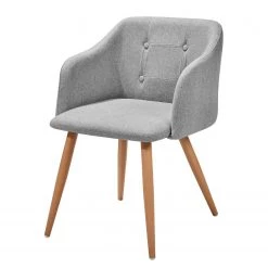 Butlers Chaise à accoudoirs ROCK'N'SOUL - Acier / Polyester - Gris