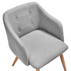 Butlers Chaise à accoudoirs ROCK'N'SOUL - Acier / Polyester - Gris -Meubles de salle à manger Soldes Magasin 1000343953 220406 060 DETAILS P000000001000343953