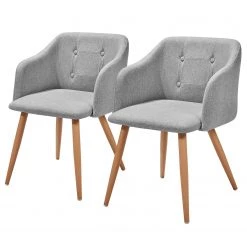 Butlers Chaises ROCK'N'SOUL (lot de 2) - Acier / Polyester - Gris