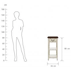 Butlers Console CABOTT COVE - Frêne - Crème / Marron -Meubles de salle à manger Soldes Magasin 1000344068 220406 500 SKETCH DETAILS P000000001000344068 sketch