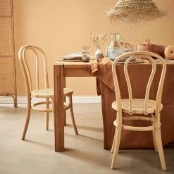 Butlers Chaises WIENER MELANGE (lot de 4) - Bois d’orme / Rotin - Naturel -Meubles de salle à manger Soldes Magasin 1000344072 220406 022 MOOD DETAILS P000000001000344072 mood