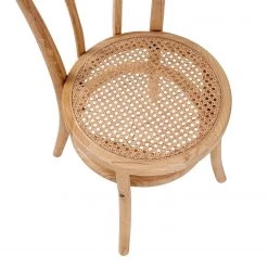 Butlers Chaises WIENER MELANGE (lot de 4) - Bois d’orme / Rotin - Naturel -Meubles de salle à manger Soldes Magasin 1000344072 220406 060 DETAILS P000000001000344072