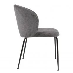 Red Living Chaises Sibari (lot de 2) - Chenille / Acier - Gris / Noir -Meubles de salle à manger Soldes Magasin 1000344475 220412 031 DETAILS P000000001000344475