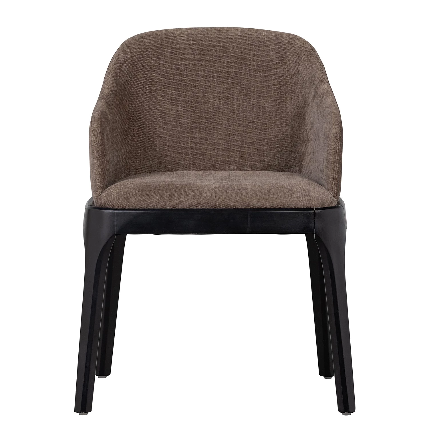 Loftscape Chaise à accoudoirs Valdes - Tissu / Hévéa massif - Taupe / Noir 3 Loftscape Chaise à accoudoirs Valdes - Tissu / Hévéa massif - Taupe / Noir – Image 3