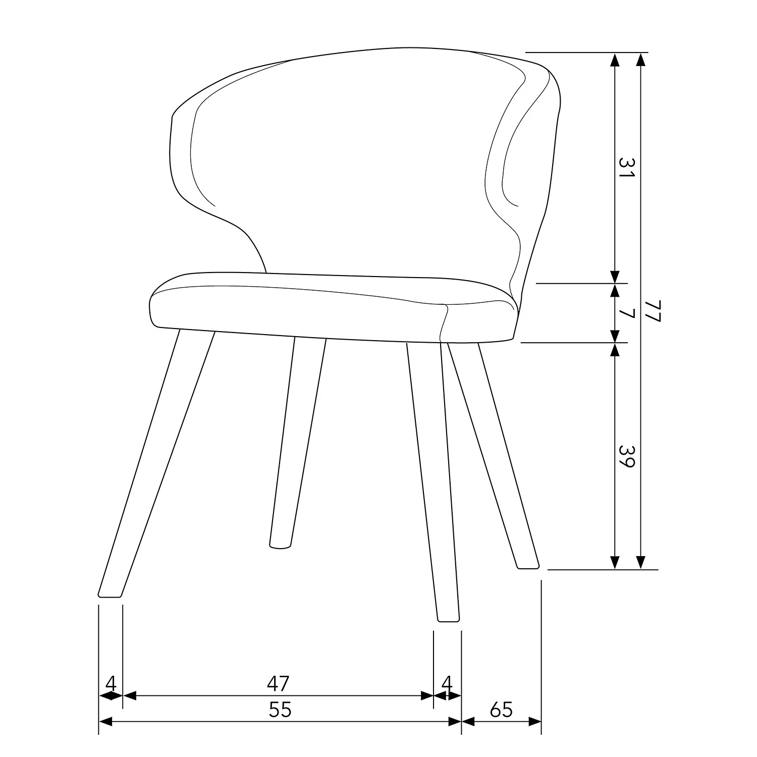 Loftscape Chaises capitonnées Pilate (lot de 2) - Gris 9 Loftscape Chaises capitonnées Pilate (lot de 2) - Gris – Image 9