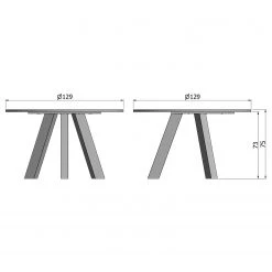 Loftscape Table Donhill - Chêne noir -Meubles de salle à manger Soldes Magasin 1000344509 220414 500 SKETCH DETAILS P000000001000344509 sketch