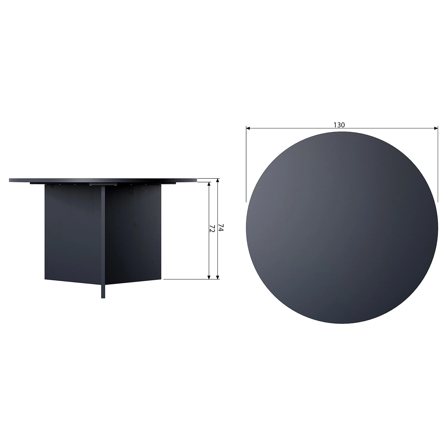 Loftscape Table Romang - Pin massif - Noir 5 Loftscape Table Romang - Pin massif - Noir – Image 5