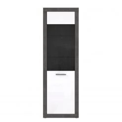 Loftscape Vitrine Vetras - Blanc brillant / Imitation béton -Meubles de salle à manger Soldes Magasin 1000344669 220414 035 DETAILS P000000001000344669