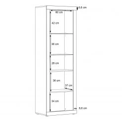 Loftscape Vitrine Vetras - Blanc brillant / Imitation béton -Meubles de salle à manger Soldes Magasin 1000344669 220414 501 SKETCH DETAILS P000000001000344669 sketch