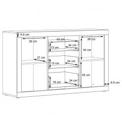 Loftscape Buffet Vetras - Blanc brillant / Imitation béton 15 Loftscape Buffet Vetras - Blanc brillant / Imitation béton -Meubles de salle à manger Soldes Magasin 1000344673 220414 501 SKETCH DETAILS P000000001000344673 sketch
