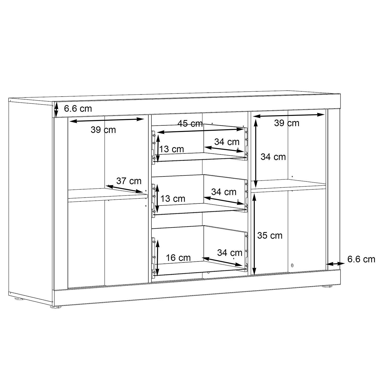 Loftscape Buffet Vetras - Blanc brillant / Imitation béton 8 Loftscape Buffet Vetras - Blanc brillant / Imitation béton – Image 8
