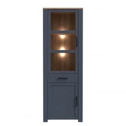 Ridgevalley Vitrine Vassia - Imitation chêne Navy / Imitation chêne Riviera -Meubles de salle à manger Soldes Magasin 1000344675 220414 035 DETAILS P000000001000344675