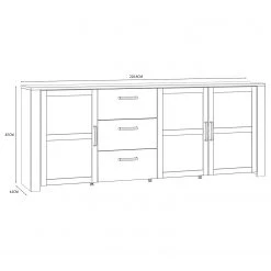 Ridgevalley Buffet Vassia II - Imitation chêne Navy / Imitation chêne Riviera 12 Ridgevalley Buffet Vassia II - Imitation chêne Navy / Imitation chêne Riviera -Meubles de salle à manger Soldes Magasin 1000344683 220414 500 SKETCH DETAILS P000000001000344683 sketch