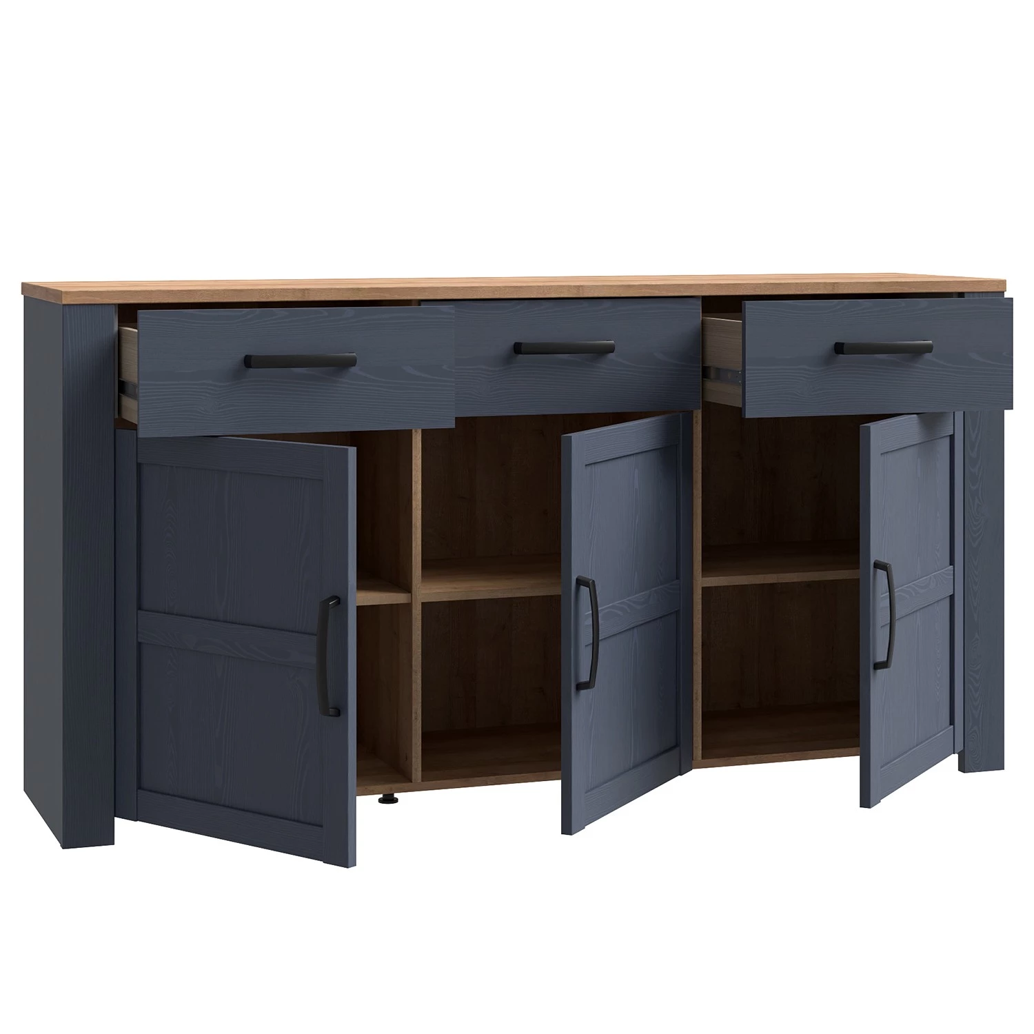Ridgevalley Buffet Vassia I - Imitation chêne Navy / Imitation chêne Riviera 6 Ridgevalley Buffet Vassia I - Imitation chêne Navy / Imitation chêne Riviera – Image 6