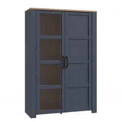 Ridgevalley Vitrine Vassia I - Imitation chêne Navy / Imitation chêne Riviera -Meubles de salle à manger Soldes Magasin 1000344686 220414 030 DETAILS P000000001000344686