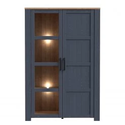 Ridgevalley Vitrine Vassia I - Imitation chêne Navy / Imitation chêne Riviera -Meubles de salle à manger Soldes Magasin 1000344686 220414 035 DETAILS P000000001000344686