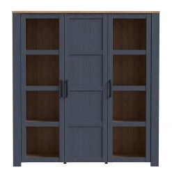 Ridgevalley Vitrine Vassia II - Imitation chêne Navy / Imitation chêne Riviera -Meubles de salle à manger Soldes Magasin 1000344687 220414 040 DETAILS P000000001000344687