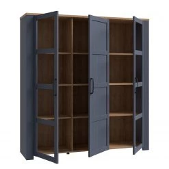 Ridgevalley Vitrine Vassia II - Imitation chêne Navy / Imitation chêne Riviera -Meubles de salle à manger Soldes Magasin 1000344687 220414 050 DETAILS P000000001000344687