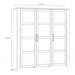 Ridgevalley Vitrine Vassia II - Imitation chêne Navy / Imitation chêne Riviera -Meubles de salle à manger Soldes Magasin 1000344687 220414 500 SKETCH DETAILS P000000001000344687 sketch