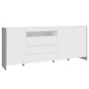 Loftscape Buffet Urban II - Éclairage inclus - Blanc / Imitation chêne gris