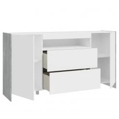 Loftscape Buffet Urban I - Éclairage Éclairage  - Blanc / Imitation chêne gris -Meubles de salle à manger Soldes Magasin 1000344691 220414 040 DETAILS P000000001000344691