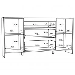 Loftscape Buffet Urban I - Éclairage Éclairage  - Blanc / Imitation chêne gris -Meubles de salle à manger Soldes Magasin 1000344691 220414 501 SKETCH DETAILS P000000001000344691 sketch