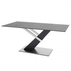 Loftscape Table Tilst - Céramique & Verre / Acier Inoxydable - Anthracite / Argenté / Noir