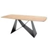 Red Living Table Skye - Chêne massif / Métal - Chêne / Noir - 180 x 90 cm