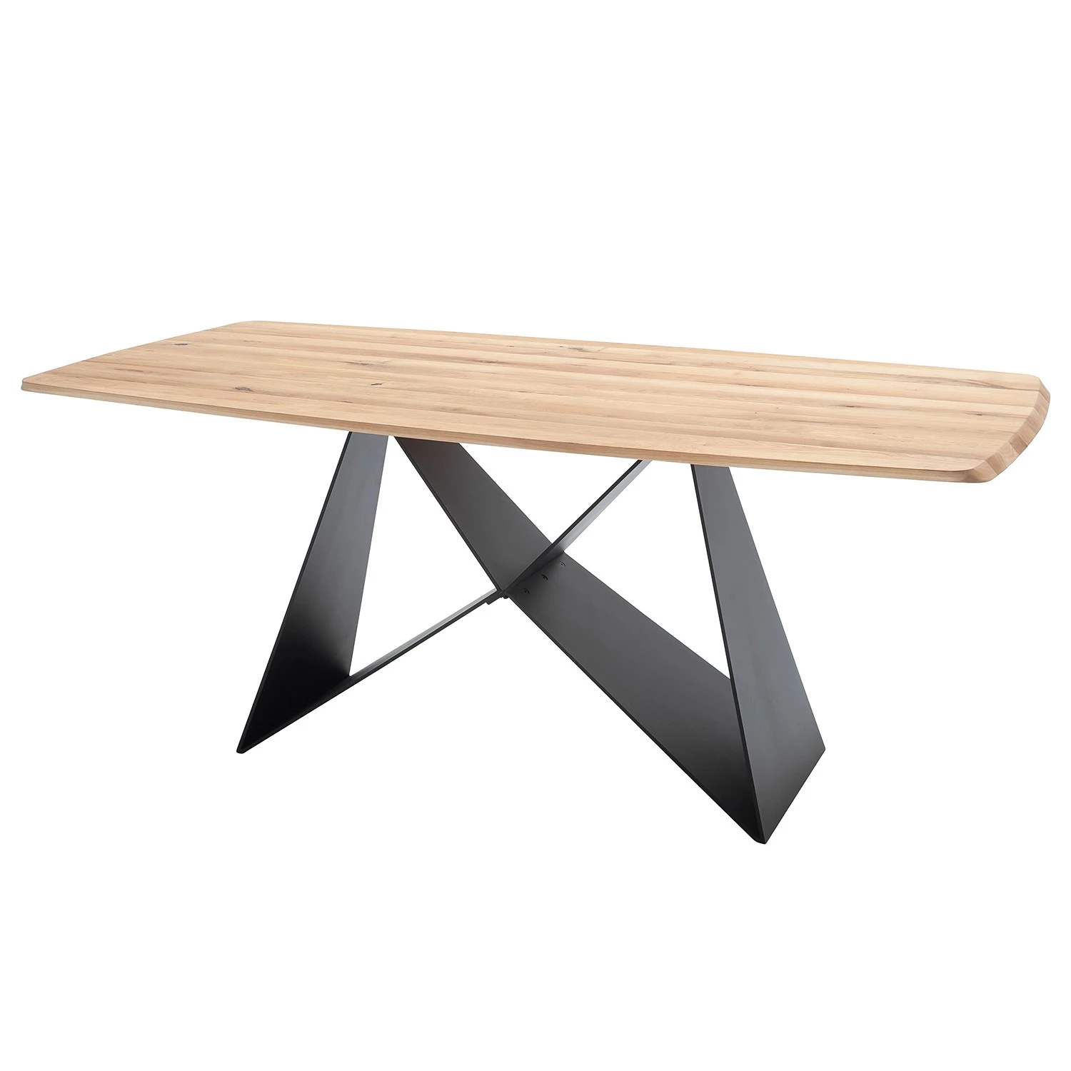 Red Living Table Skye - Chêne massif / Métal - Chêne / Noir - 180 x 90 cm 1 Red Living Table Skye - Chêne massif / Métal - Chêne / Noir - 180 x 90 cm