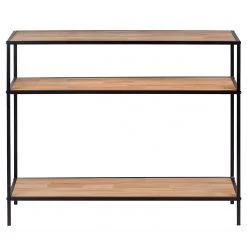 WENKO Console Geo - Bambou massif / Métal - Bambou / Noir -Meubles de salle à manger Soldes Magasin 1000345613 220412 030 DETAILS P000000001000345613
