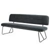 Tom Tailor Banc Tube - Velours / Métal - Gris foncé