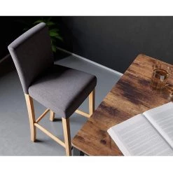 Red Living Chaises de bar Tullah (lot de 2) - Tissu / Hévéa massif et fer - Gris / Hévéa et argenté 10 Red Living Chaises de bar Tullah (lot de 2) - Tissu / Hévéa massif et fer - Gris / Hévéa et argenté -Meubles de salle à manger Soldes Magasin 1000347232 220513 021 MOOD DETAILS P000000001000347232 mood