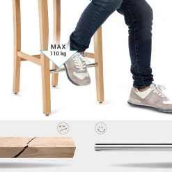 Red Living Chaises de bar Tullah (lot de 2) - Tissu / Hévéa massif et fer - Gris / Hévéa et argenté 13 Red Living Chaises de bar Tullah (lot de 2) - Tissu / Hévéa massif et fer - Gris / Hévéa et argenté -Meubles de salle à manger Soldes Magasin 1000347232 220513 050 DETAILS P000000001000347232