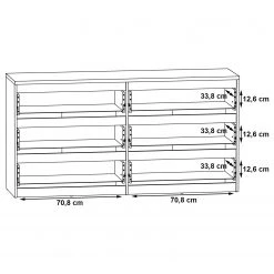 Loftscape Enfilade Optima II - Imitation chêne de Sonoma -Meubles de salle à manger Soldes Magasin 1000348091 220603 501 SKETCH DETAILS P000000001000348091 sketch