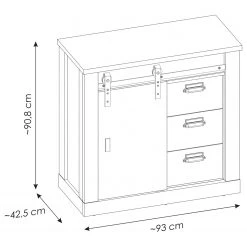 Ridgevalley Buffet Shutter II - Imitation pin blanc 16 Ridgevalley Buffet Shutter II - Imitation pin blanc -Meubles de salle à manger Soldes Magasin 1000348675 220505 500 SKETCH DETAILS P000000001000348675 sketch