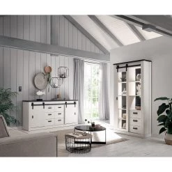 Ridgevalley Enfilade Shutter II - Imitation pin blanc -Meubles de salle à manger Soldes Magasin 1000348676 220505 021 MOOD DETAILS P000000001000348676 mood
