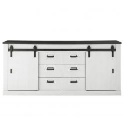 Ridgevalley Enfilade Shutter II - Imitation pin blanc -Meubles de salle à manger Soldes Magasin 1000348676 220505 030 DETAILS P000000001000348676