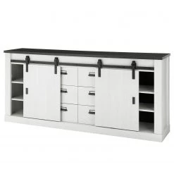 Ridgevalley Enfilade Shutter II - Imitation pin blanc -Meubles de salle à manger Soldes Magasin 1000348676 220505 050 DETAILS P000000001000348676