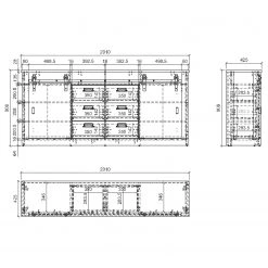 Ridgevalley Enfilade Shutter II - Imitation pin blanc -Meubles de salle à manger Soldes Magasin 1000348676 220505 501 SKETCH DETAILS P000000001000348676 sketch