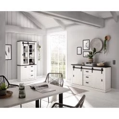 Ridgevalley Vaisselier Shutter I - Imitation pin blanc -Meubles de salle à manger Soldes Magasin 1000348681 220505 024 MOOD DETAILS P000000001000348681 mood