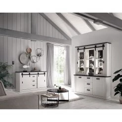 Ridgevalley Vaisselier Shutter II - Imitation pin blanc -Meubles de salle à manger Soldes Magasin 1000348682 220505 021 MOOD DETAILS P000000001000348682 mood