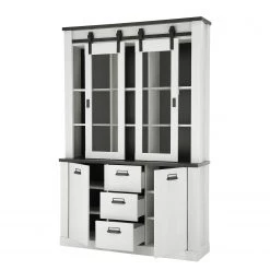 Ridgevalley Vaisselier Shutter II - Imitation pin blanc -Meubles de salle à manger Soldes Magasin 1000348682 220505 040 DETAILS P000000001000348682