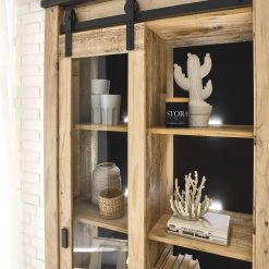 Ridgevalley Vitrine Shutter - Imitation chêne -Meubles de salle à manger Soldes Magasin 1000348691 220505 070 DETAILS P000000001000348691