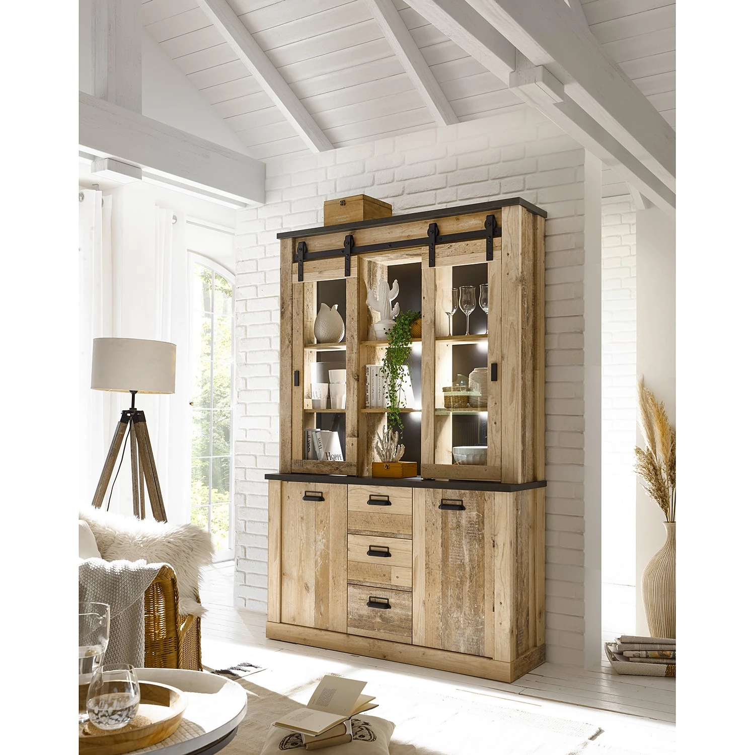 Ridgevalley Vaisselier Shutter II - Imitation chêne 2 Ridgevalley Vaisselier Shutter II - Imitation chêne – Image 2