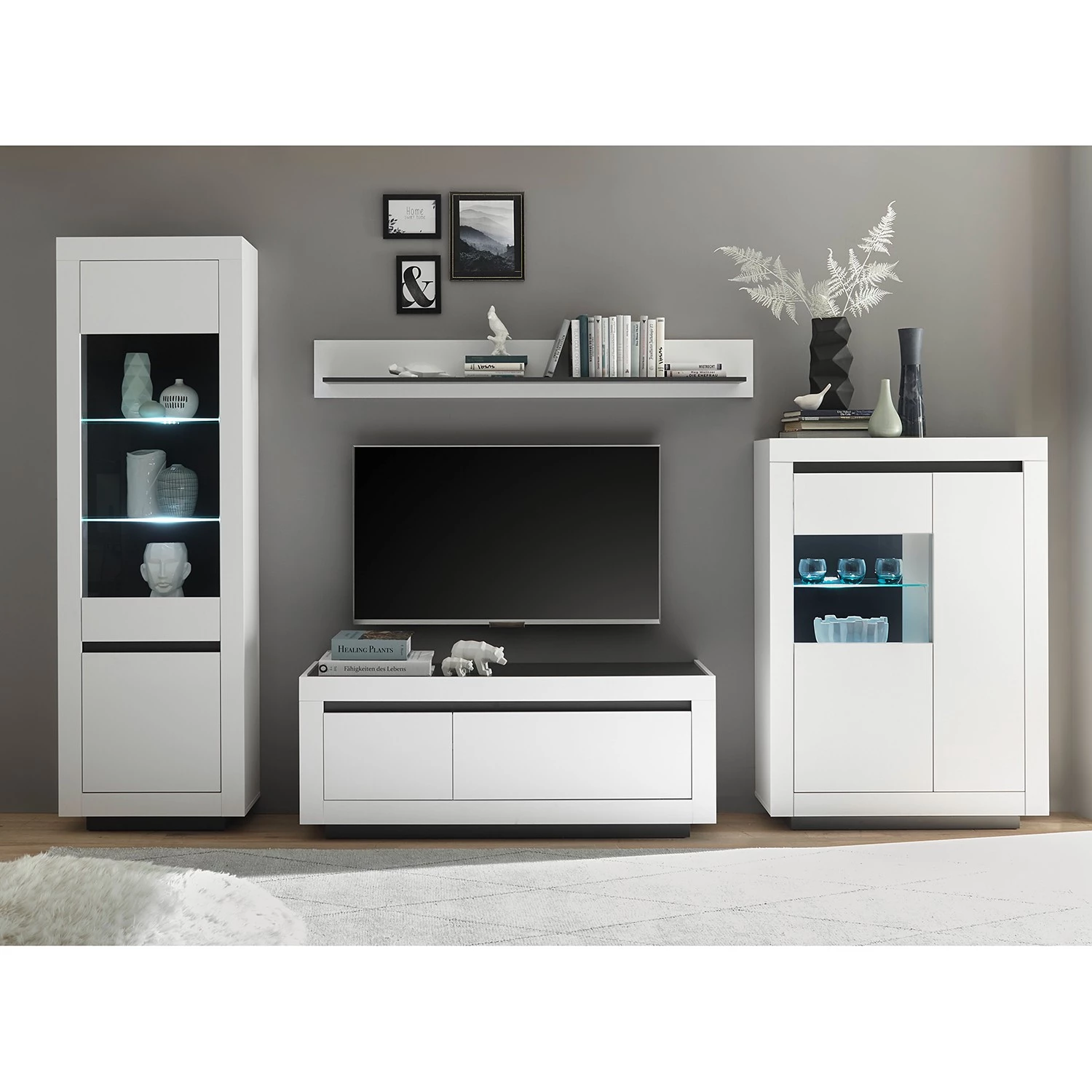 Loftscape Étagère murale Accra - Blanc / Anthracite 3 Loftscape Étagère murale Accra - Blanc / Anthracite – Image 3